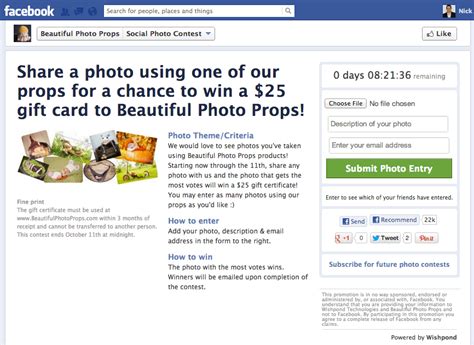 Beautiful Facebook Competitions & Contests App.
